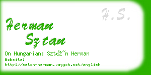 herman sztan business card